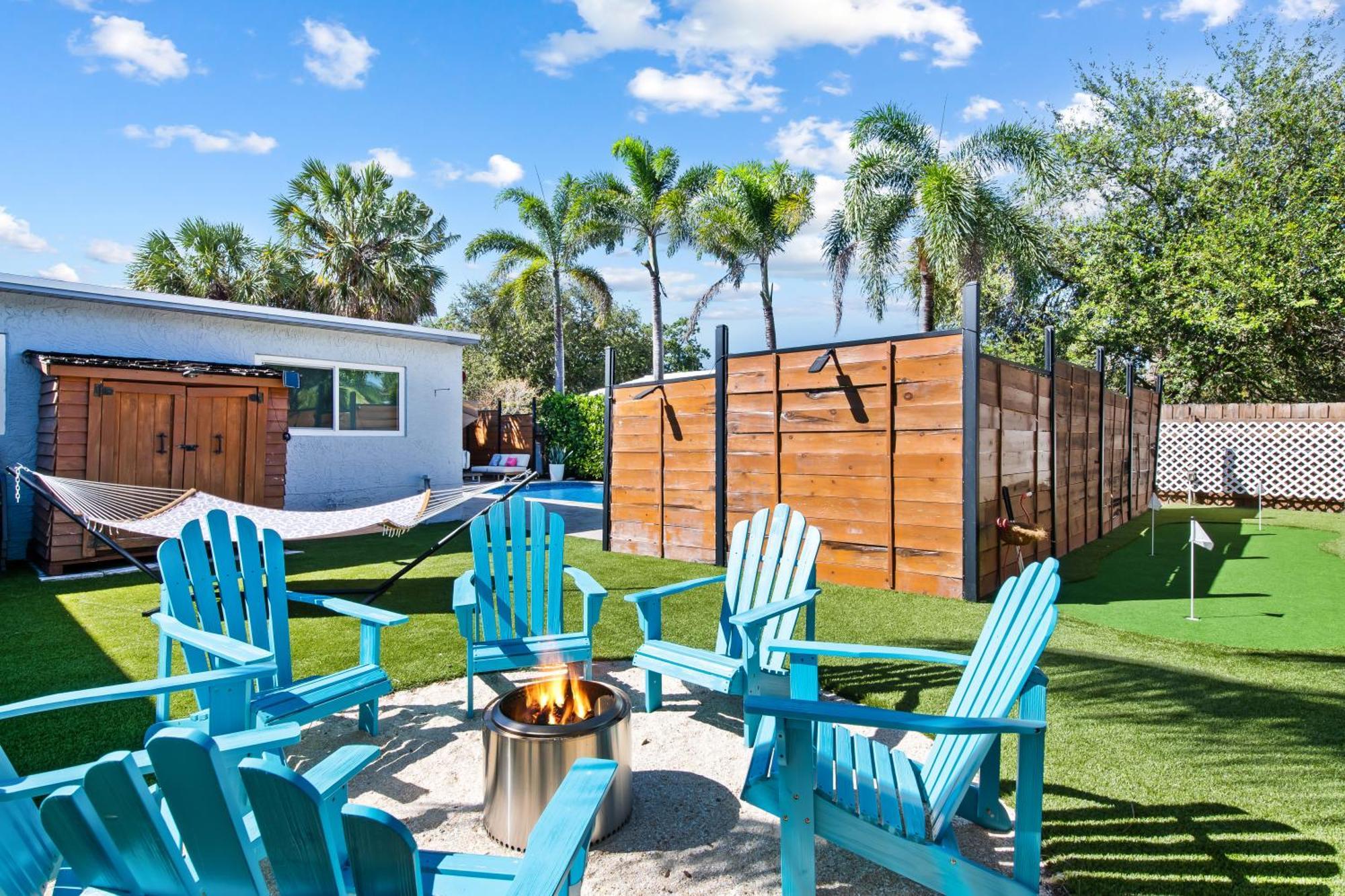Palms Retreat! Giant Heated Pool-Hottub-Firepit-5Min2Beach-Pets-Ev Chgr Fort Lauderdale Exterior photo